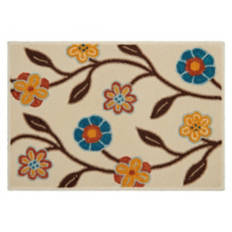 20" x 30" Hand Hooked Accent Rug - Bright Floral