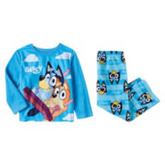 Children's Bluey Fleece Pajama Set - Blue, 3T