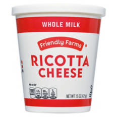 Whole Milk Ricotta Cheese, 15 oz