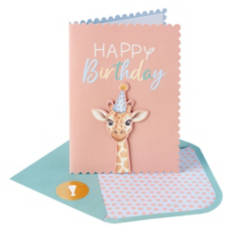 5" x 7" Birthday Greeting Card - Giraffe Birthday