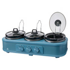 1.5 Quart Triple Slow Cooker, Blue