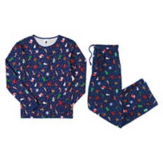 Men's Holiday Pajama Set - Blue Festive, XL