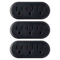 3 Pack Indoor Wall Tap, Black