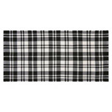 27" x 56" Handwoven Layering Rug - Plaid Black
