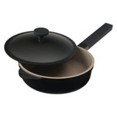 8" Black Mini Cast Aluminum Pan with Lid