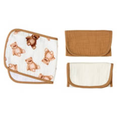 3 Pack Muslin Burp Cloth - Bears