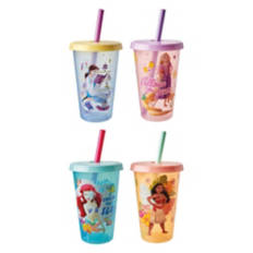 4 Pack Reusable Tumblers - Disney Princess