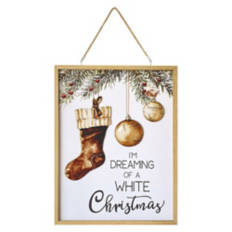 18" x 24" Holiday Reversible Wall Sign - Dreaming/Holy