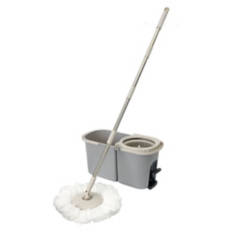 Hands- Free Spin Mop Set, Grey