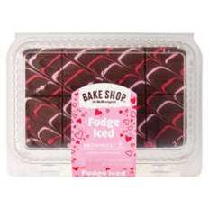 Valentine's Day Fudge Iced Brownies, 8 count
