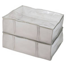 2 Pack Foldable Blanket Storage, Gray