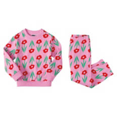 Toddler Sweat Set - Pink Flowers, 2T