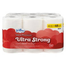 12 Roll Ultra Strong Bath Tissue - 244 Sheets