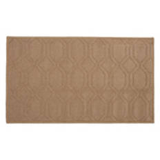 20" x  34" Rectangle Shaped Kitchen Accent Rug - Tan Polygon