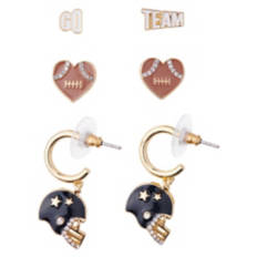 Ladies Game Day Accessories - 3 Pack Earrings