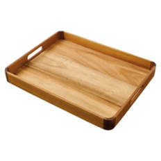 Curved Acacia Wood Serving Tray