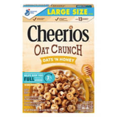 Oats 'n' Honey  Oat Crunch Cheerios Cereal, 18.2 oz