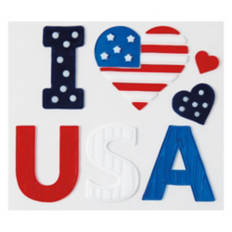 Americana Gel Clings - I LOVE USA
