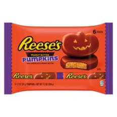 Peanut Butter Pumpkin Shaped Chocolate, 6 count