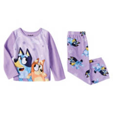Children's Bluey Fleece Pajama Set - Purple, M