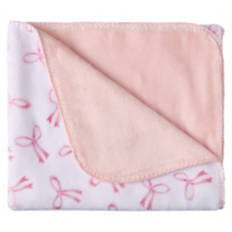 30” X 40” Warm & Cozy Baby Blanket, Bows Print