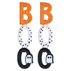 Halloween Earring - Orange BOO