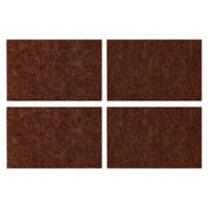 Rectangle Felt Pads, Brown