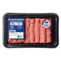 Fresh  90%  Lean 10% Ground Beef Sirloin, per lb