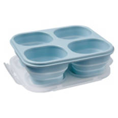 4 Compartment Collapsible Food Storage Box, Blue