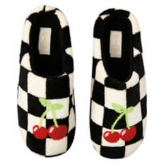 Ladies Novelty Slippers - Cherry, 9