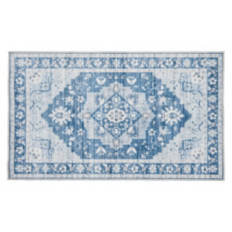 20" x 34" Washable Kitchen Mat - Navy Traditional