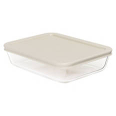Glass Food Container, Gray