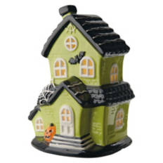 Pastel Ceramic Haunted House, Green