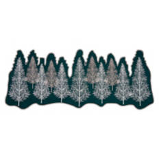 15" x  35"  Holiday Table Center - Trees