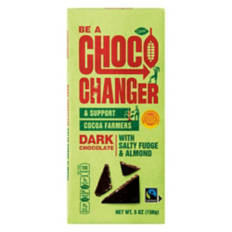 Dark Chocolate with Salty Fudge & Almond Choco Changer Chocolate Bar, 5 oz