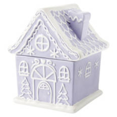 Holiday Cookie Jar - Purple Gingerbread House