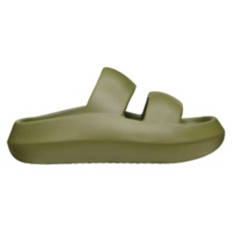 Ladies Platform Slides - Olive, 10