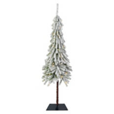 5' Tall LED Flocked Alpine Tree