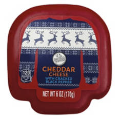Cheddar with Cracked Black Pepper Sweater Truckle, 6 oz