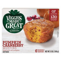 Gluten Free Pumpkin Cranberry Muffins, 6 count