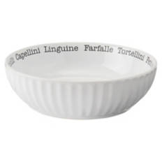 Fluted Pasta Bowl, White