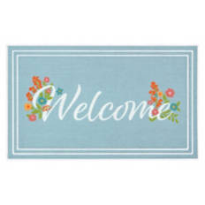 18" x  30" Deluxe Spring Mat - Welcome Floral
