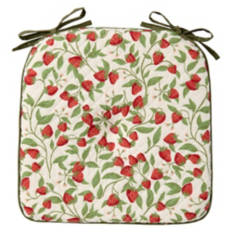 16” X 17” Reversible Chair Pad - Strawberries