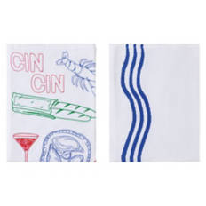 2 Pack Tea Towels - Cin Cin