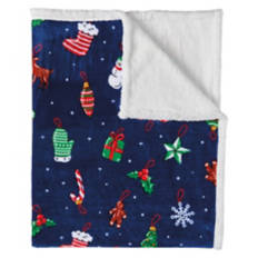 50"x  70" Soft Plush Holiday Pet Throw - Christmas Toss