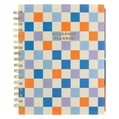 12 Month Format Academic Planner - Checkered