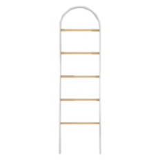 20" x 1.18" x 72" Bamboo Ladder, White