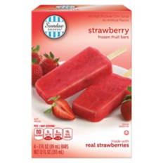 Strawberry  Frozen Fruit Bars, 4 count