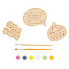 3 Piece Paint-Your-Own Halloween Woodcraft Set - Candy