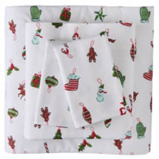 Full Size Flannel Sheet Set - Holiday Toss